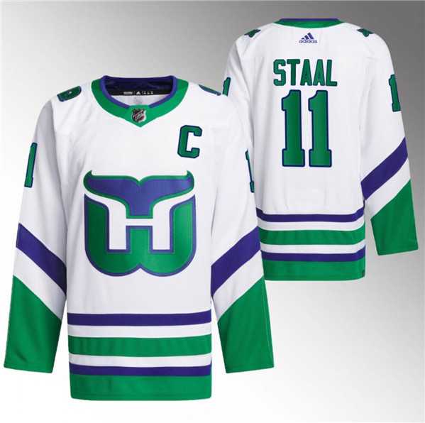 Men%27s Carolina Hurricanes #11 Jordan Staal White 2023-24 Stitched Jersey Dzhi->carolina hurricanes->NHL Jersey